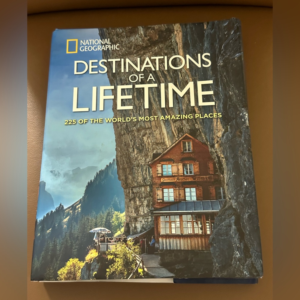 National Geographic 'Destinations of a Lifetime' Book - Blue and Brown Cover